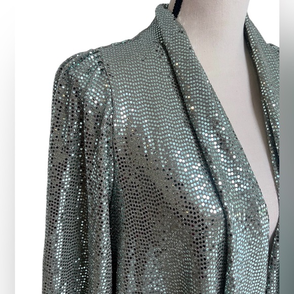 FORTE FORTE Green Glitter-embellished Coat size 1 - Picture 7 of 9